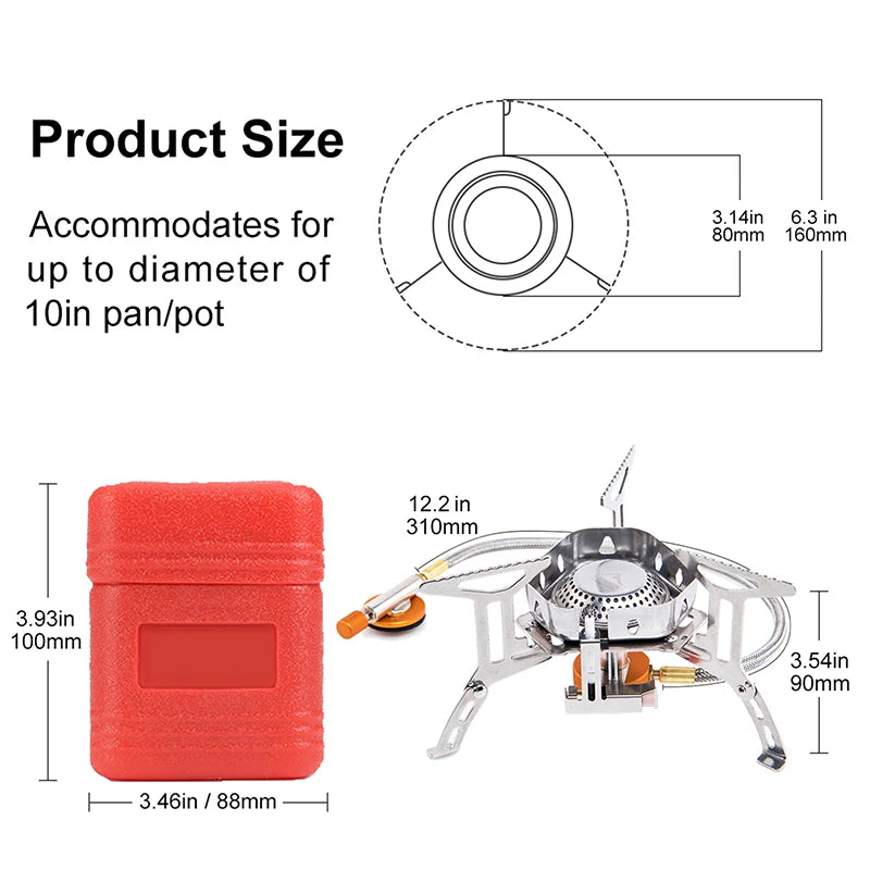 Camping Wind Proof Gas Burner - Elfinna