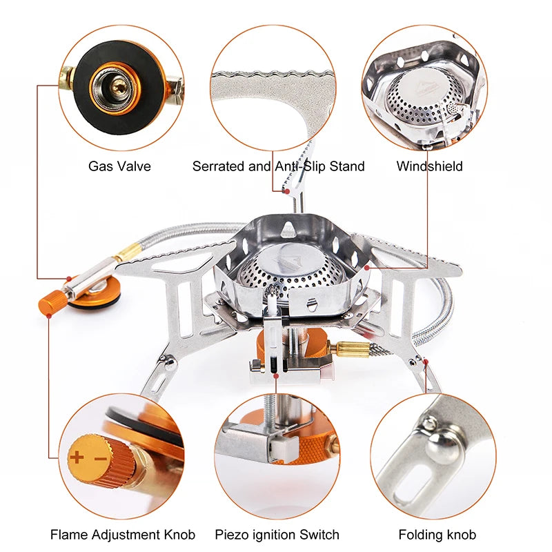 Camping Wind Proof Gas Burner - Elfinna
