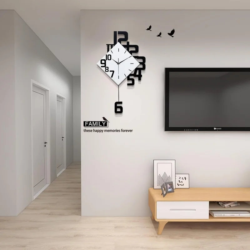 Silent Pendulum Large Wall Clocks - Elfinna