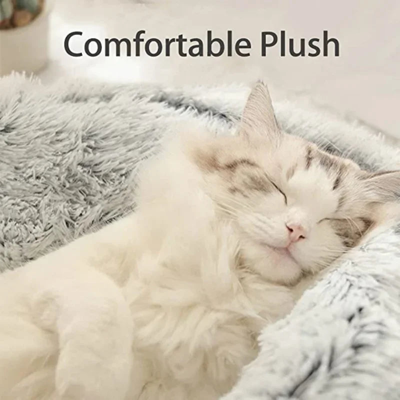 Winter Plush Pet Round Bed - Elfinna