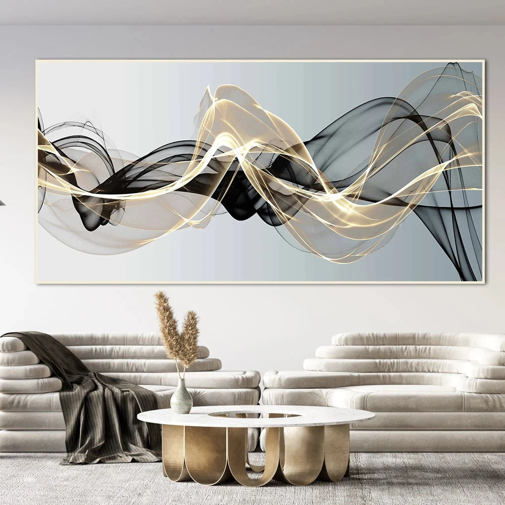 Disney Modern Abstract Minimalist Line Painting - Elfinna