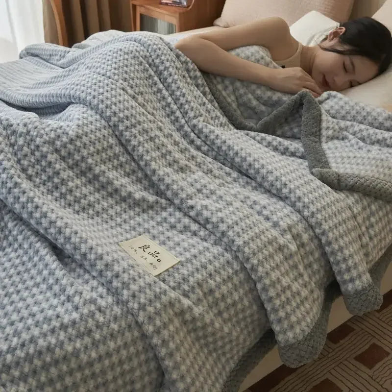 Soft Chenille Yarn Knitted Blanket - Elfinna