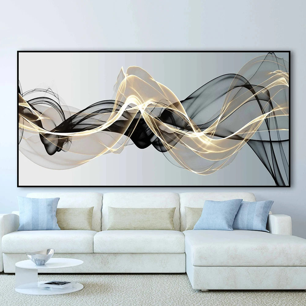 Disney Modern Abstract Minimalist Line Painting - Elfinna