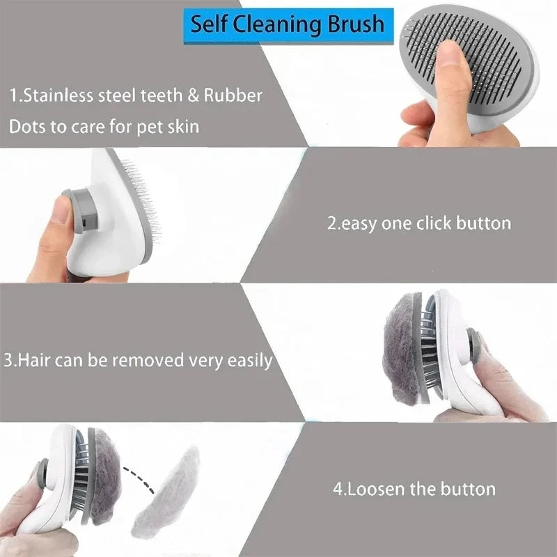 Self-cleaning Pet Hair Remove Comb - Elfinna