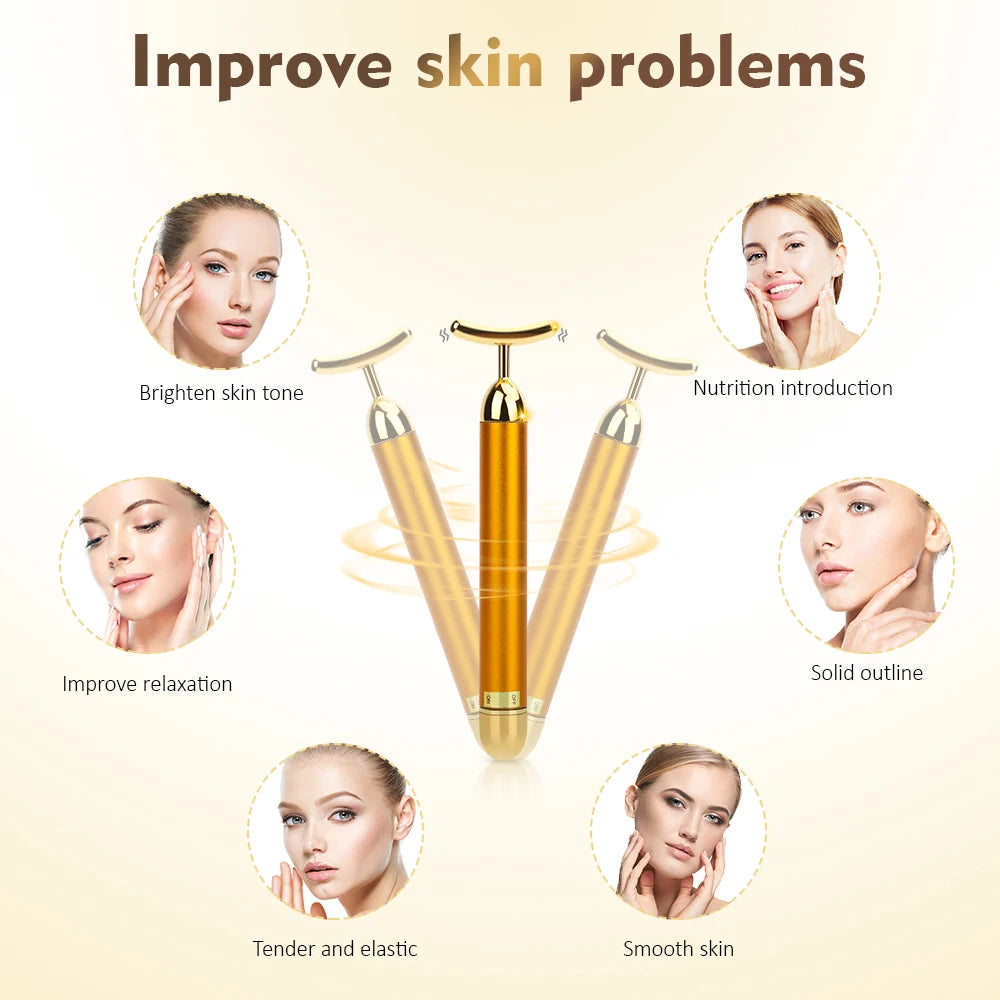 Waterproof 24K Gold U Massage Stick - Elfinna