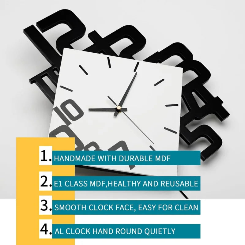 Silent Pendulum Large Wall Clocks - Elfinna