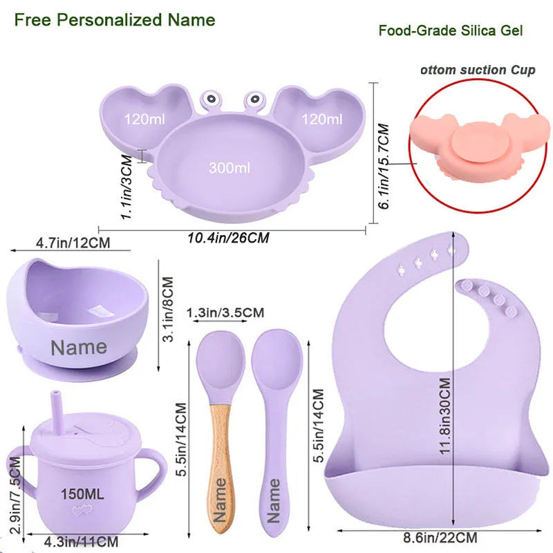 Baby Silicone Suction Tableware set - Elfinna