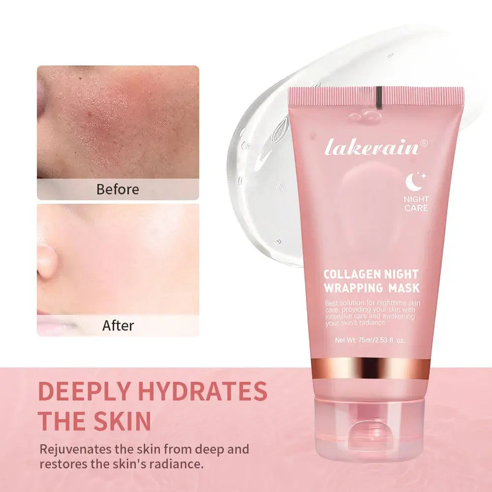 Collagen Peel Off Mask Deep Collagen Mask for Face Face and Care Masks Skin Korean Bio Pack Night Wrapping Woman Overnight Skin - Elfinna
