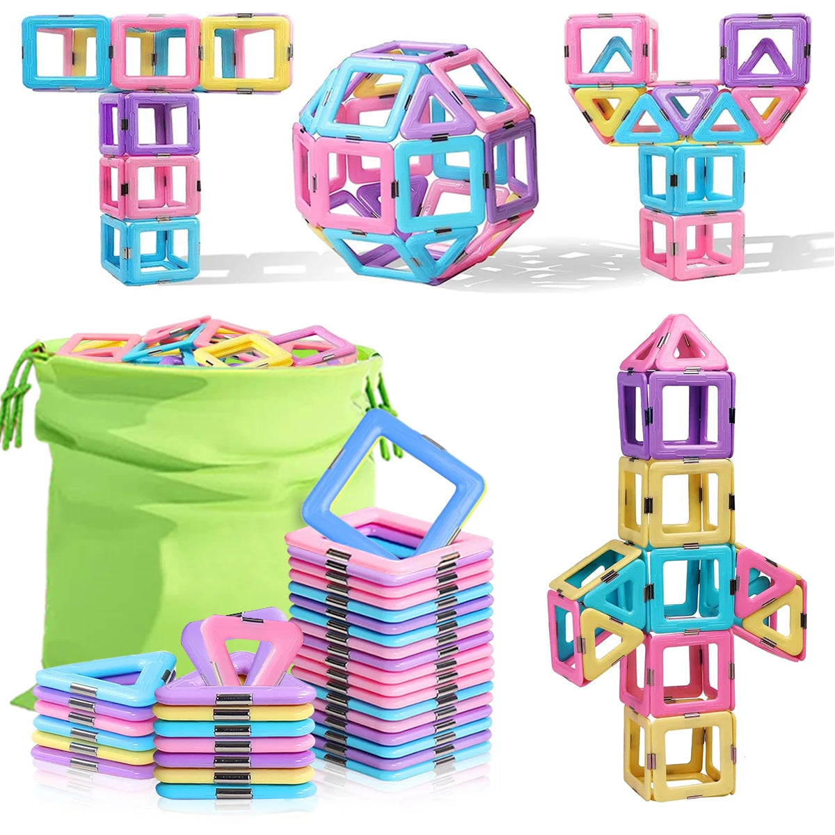 Magnetic Building Blocks Set - Elfinna 