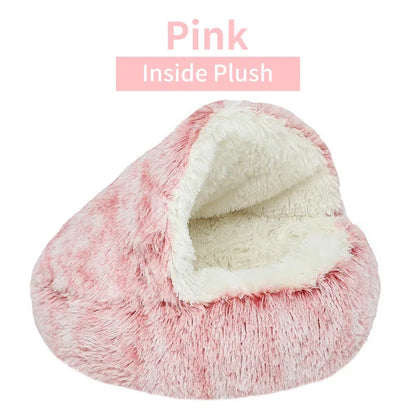 Winter Plush Pet Round Bed