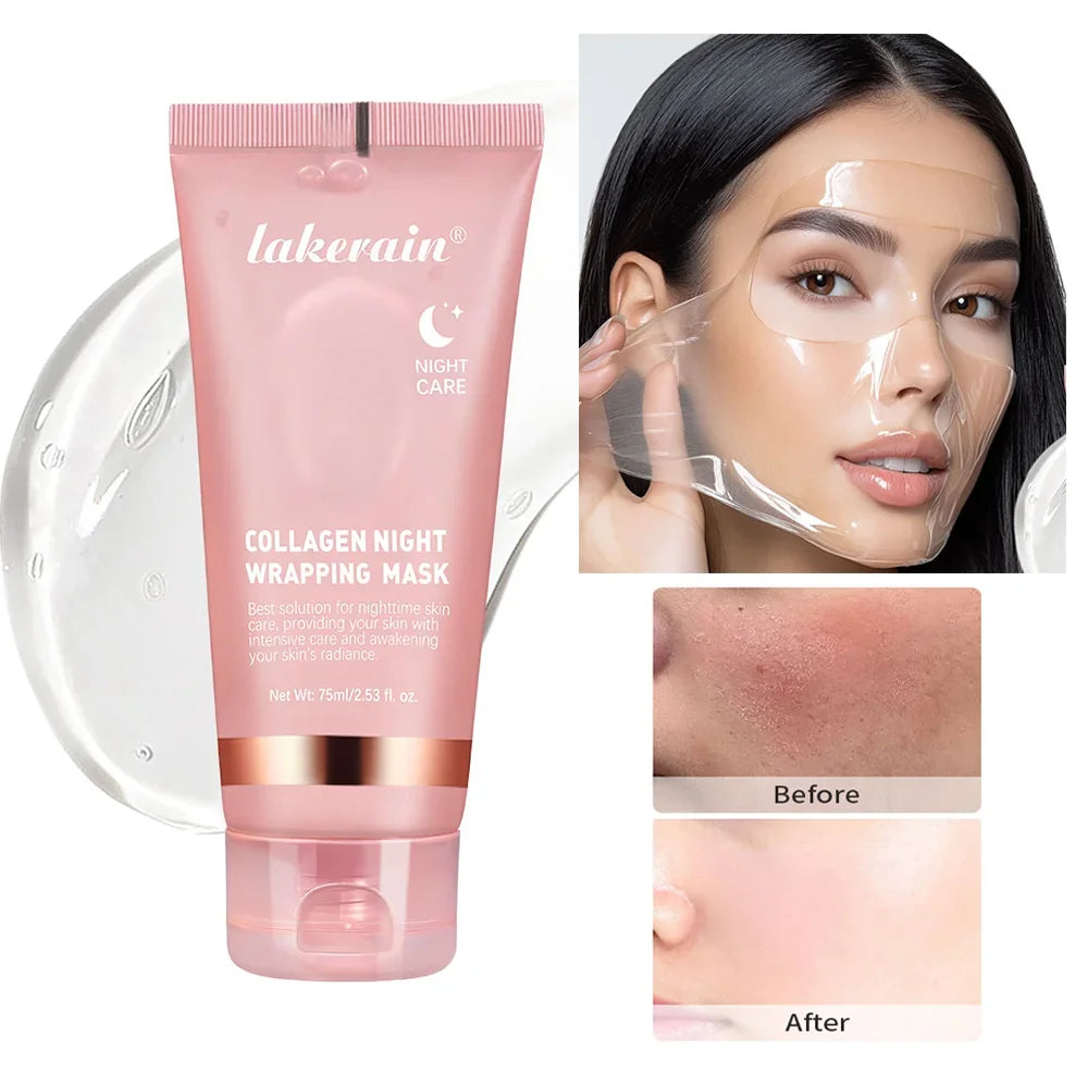 Collagen Peel Off Mask Deep Collagen Mask for Face Face and Care Masks Skin Korean Bio Pack Night Wrapping Woman Overnight Skin - Elfinna 