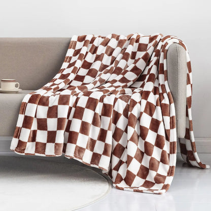 Checker Board Lattice Throw Blanket