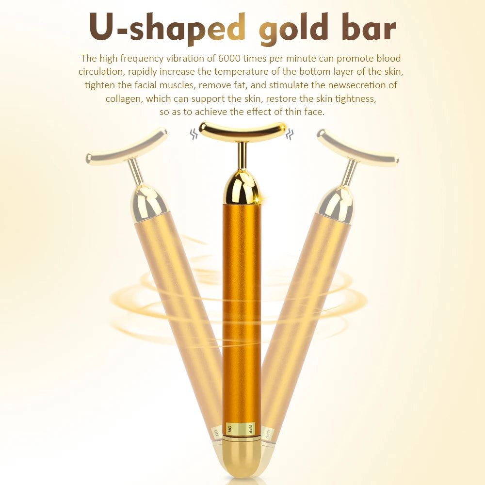 Waterproof 24K Gold U Massage Stick