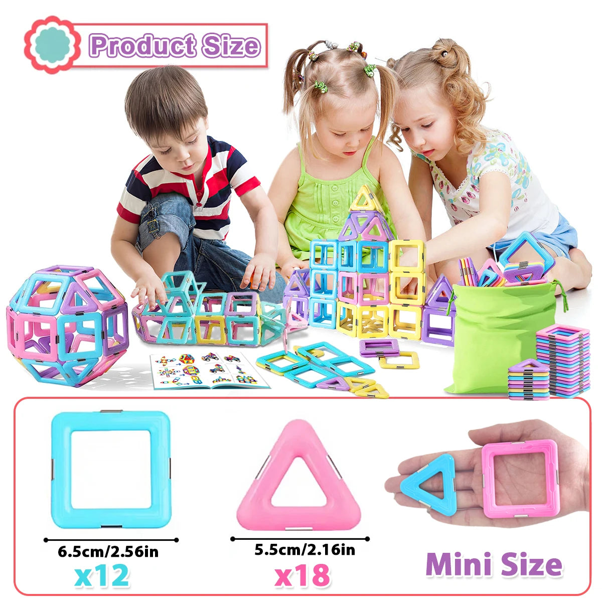 Magnetic Building Blocks Set - Elfinna 