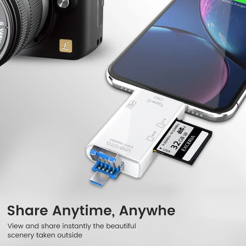 USB3.0 Card 6 in 1 OTG  Reader - Elfinna 