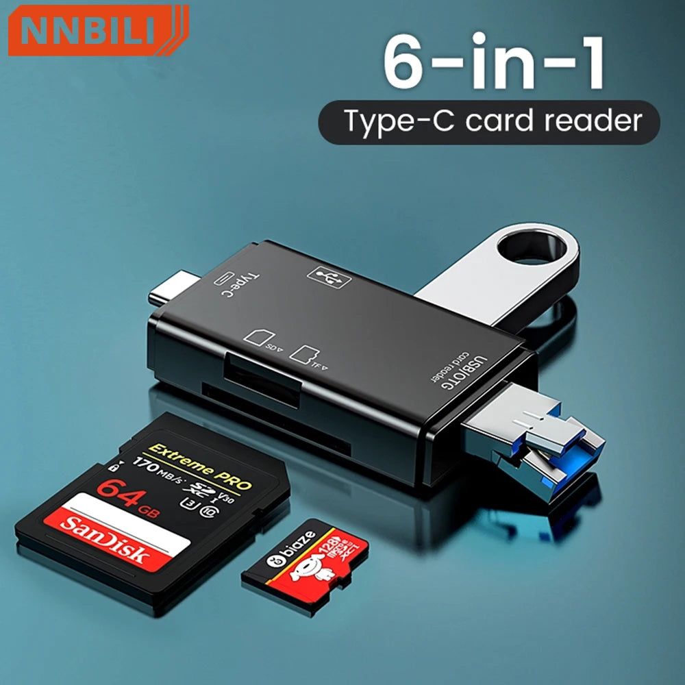 USB3.0 Card 6 in 1 OTG  Reader - Elfinna 