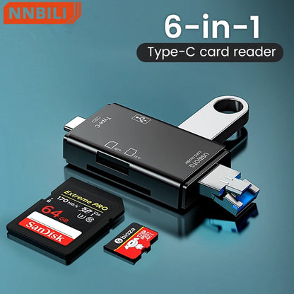 USB3.0 Card 6 in 1 OTG  Reader - Elfinna 