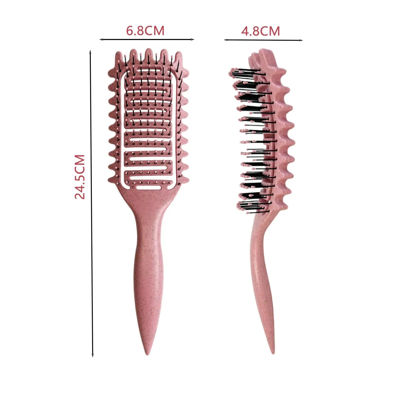 Curly Hair Brush Hollow out Curl Define Styling Brush Beard Comb Styling Detangling Brush Multi-purpose Home Styling Tools - Elfinna 