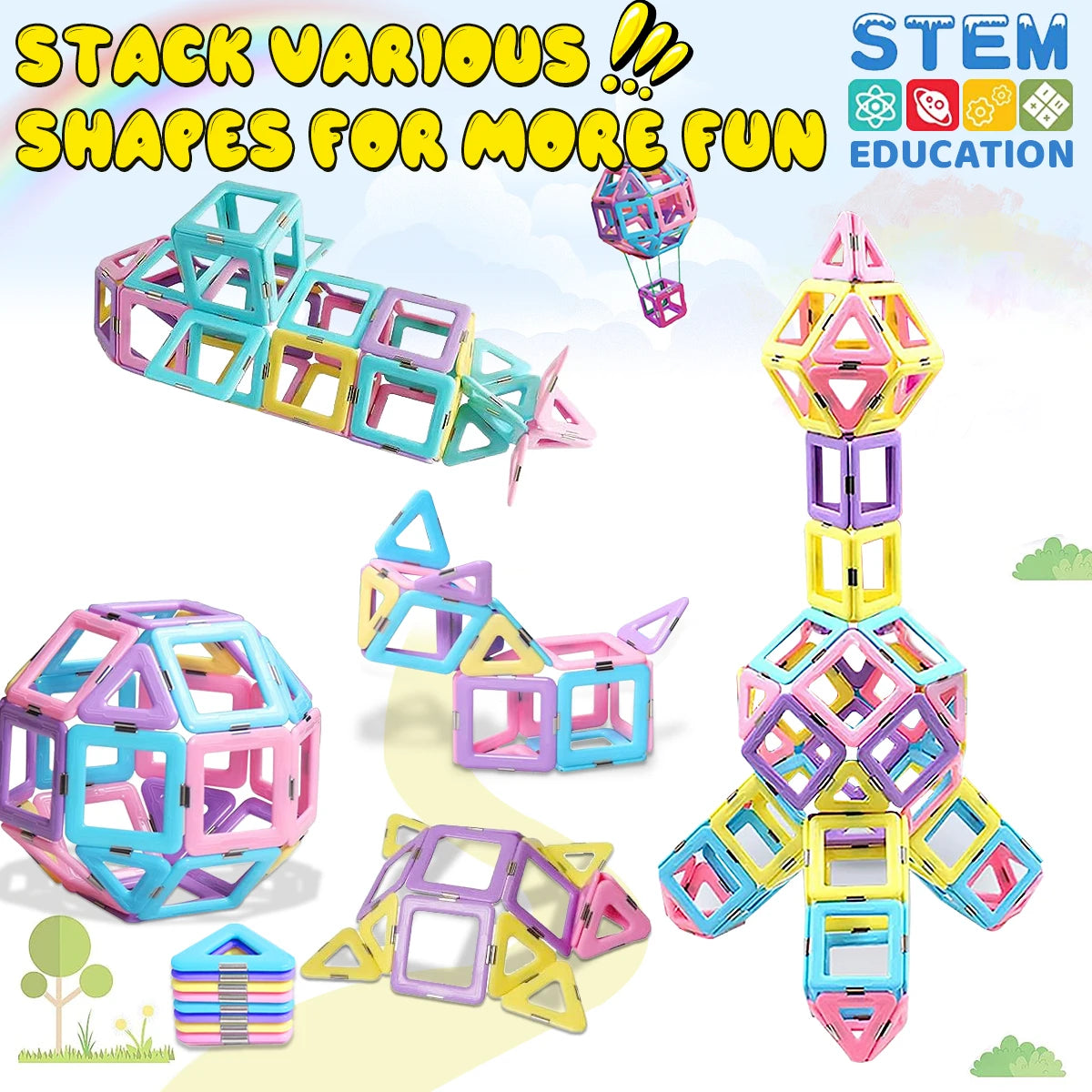 Magnetic Building Blocks Set - Elfinna 