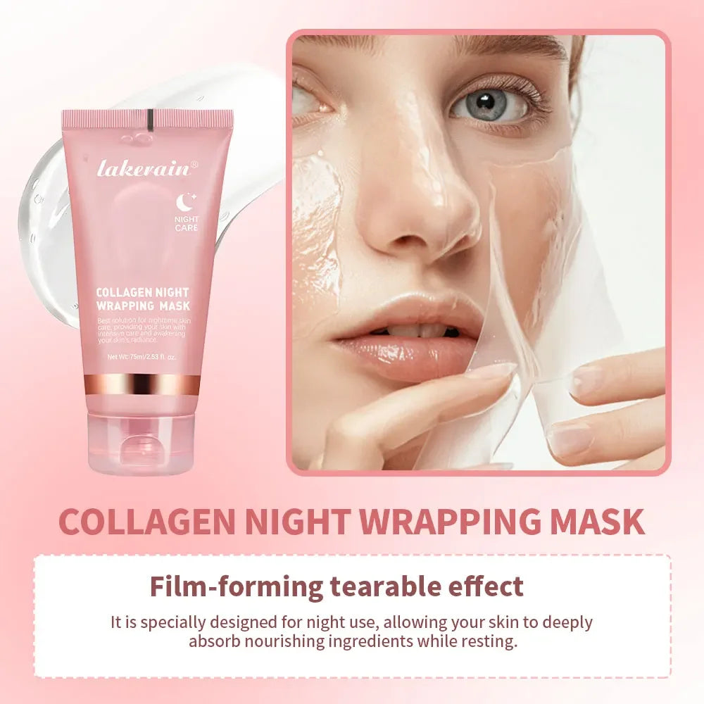 Collagen Peel Off Mask Deep Collagen Mask for Face Face and Care Masks Skin Korean Bio Pack Night Wrapping Woman Overnight Skin - Elfinna 