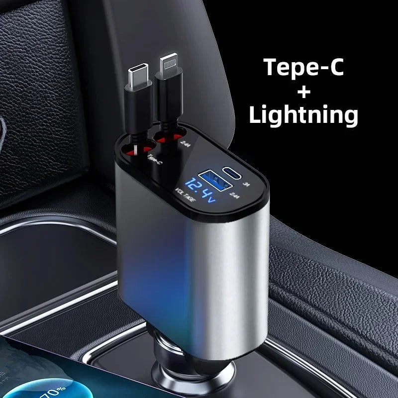 4in1 120 Watt Car Charger - Elfinna 
