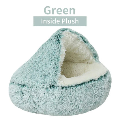 Winter Plush Pet Round Bed