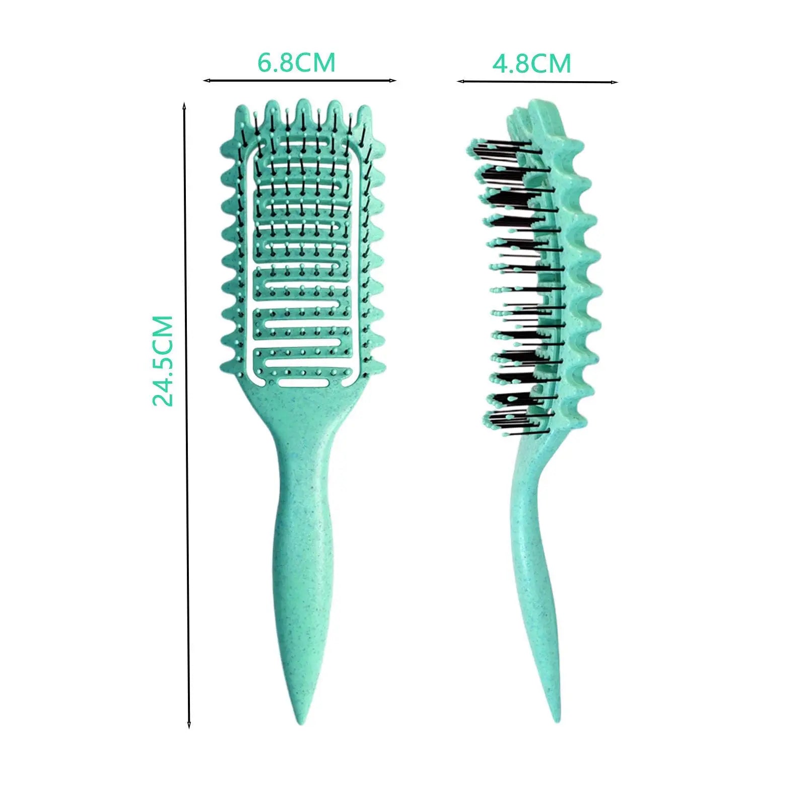 Curly Hair Brush Hollow out Curl Define Styling Brush Beard Comb Styling Detangling Brush Multi-purpose Home Styling Tools - Elfinna 