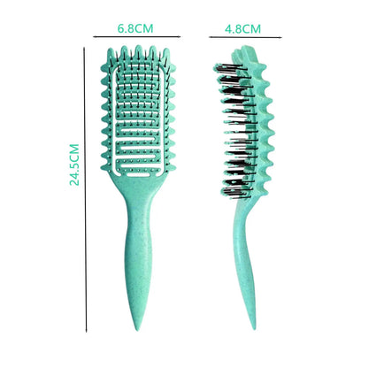 Curly Hair Brush Hollow out Curl Define Styling Brush Beard Comb Styling Detangling Brush Multi-purpose Home Styling Tools - Elfinna 