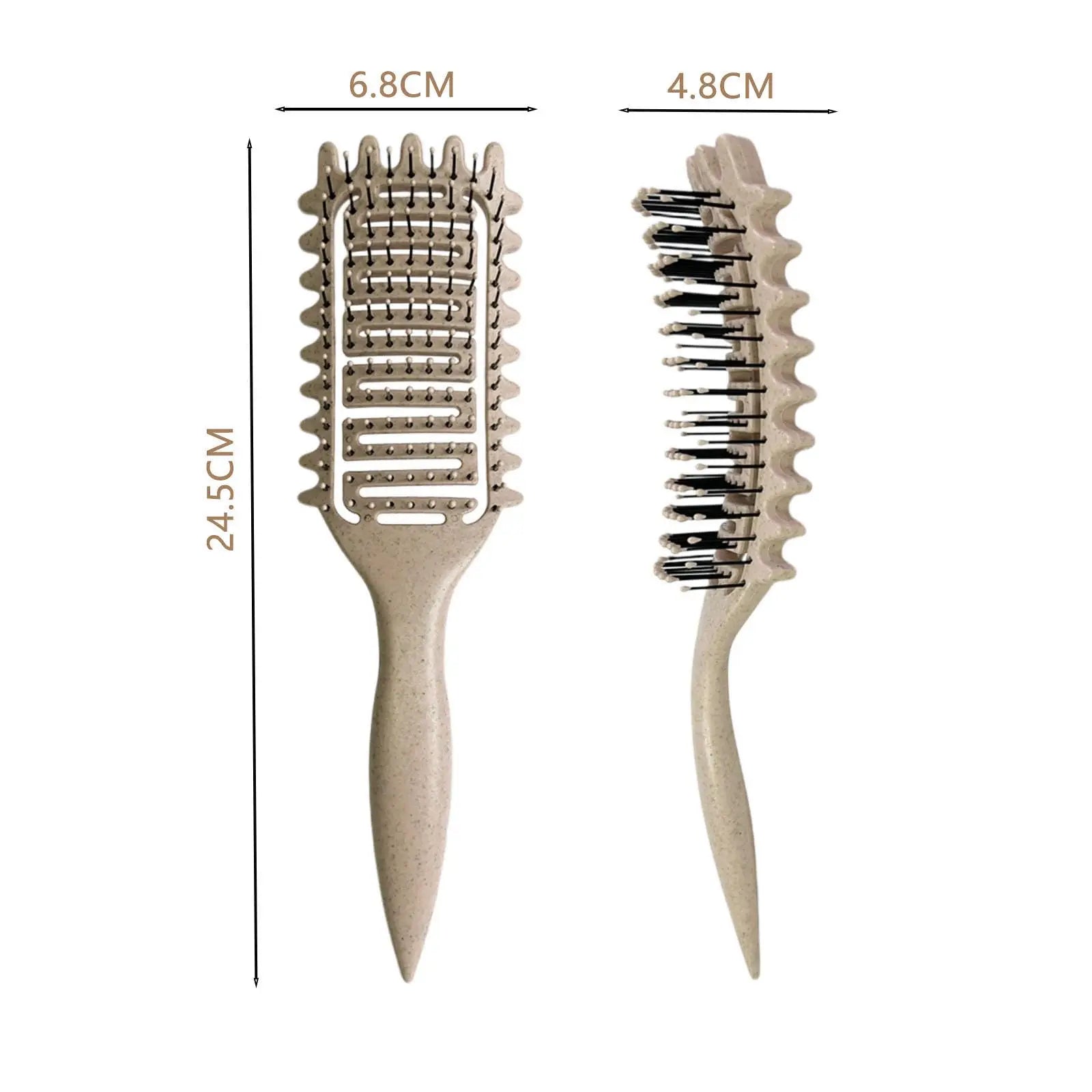 Curly Hair Brush Hollow out Curl Define Styling Brush Beard Comb Styling Detangling Brush Multi-purpose Home Styling Tools - Elfinna 
