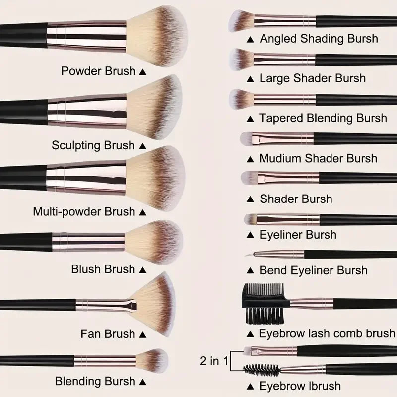 Soft 3-20PCS Makeup Brushes Set