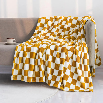 Checker Board Lattice Throw Blanket