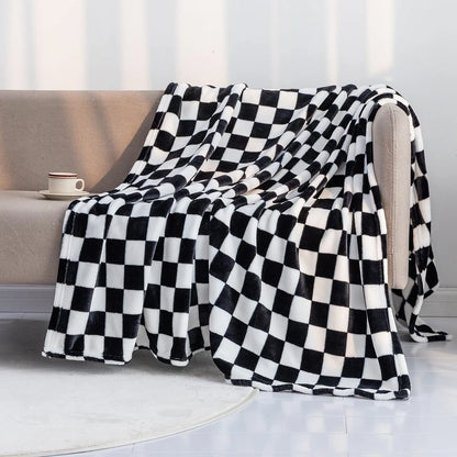 Checker Board Lattice Throw Blanket