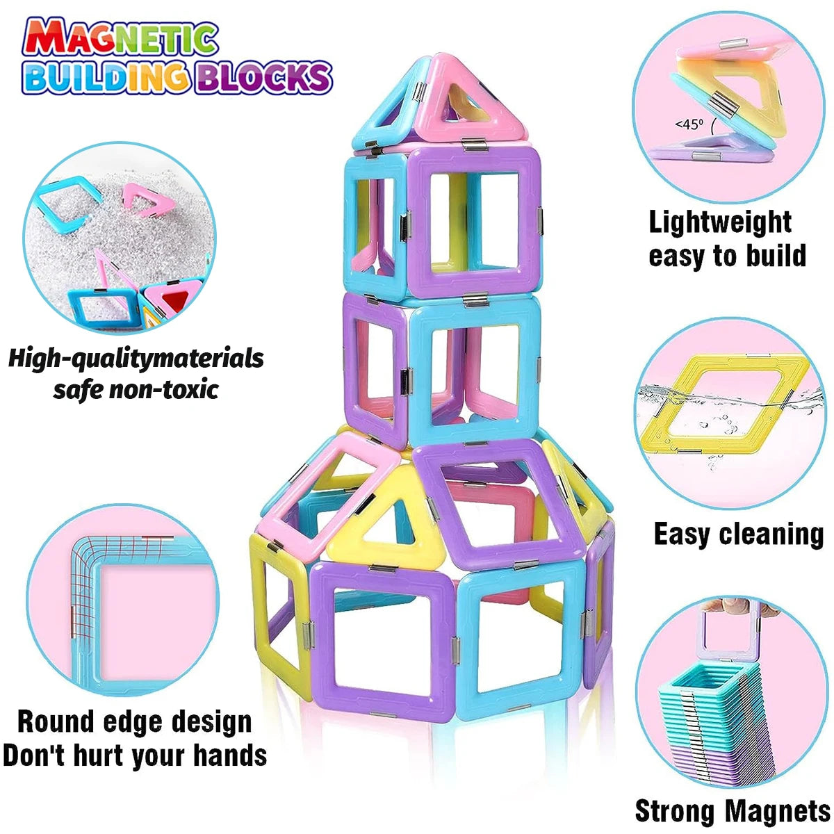 Magnetic Building Blocks Set - Elfinna 