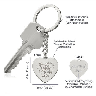 Engraved Heart Keychain - Elfinna 