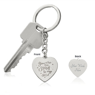 Engraved Heart Keychain - Elfinna 