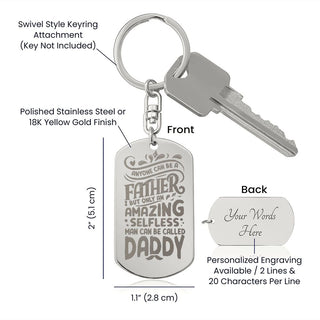 Everyone Can Be A Father | Engraved Keychain - Elfinna 