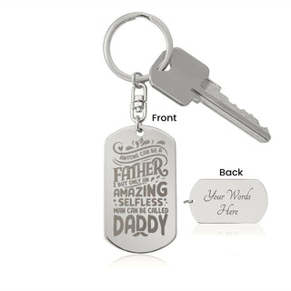 Everyone Can Be A Father | Engraved Keychain - Elfinna 