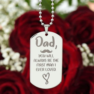 Dad, You Will Always Be First |  Engraved Keychain - Elfinna 