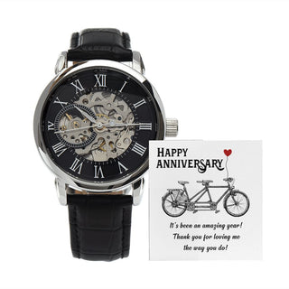 Happy Anniversary - Men's Openwork Watch - Elfinna 