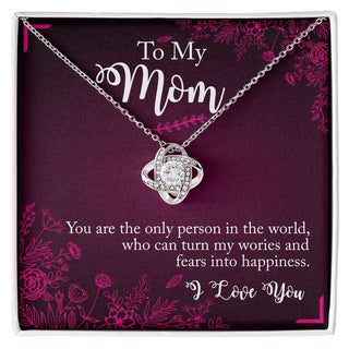 To My Mom - Love Knot Necklace - Elfinna 