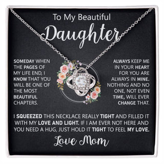 To My Daughter Love knot Necklace - Elfinna 