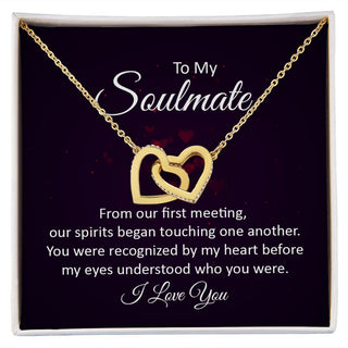 To My Soulmate | Interlocking Hearts Necklace - Elfinna 