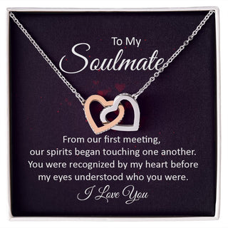 To My Soulmate | Interlocking Hearts Necklace - Elfinna 