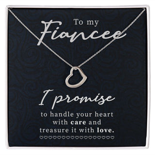 To My Fiancee | Delicate Heart Necklace - Elfinna 