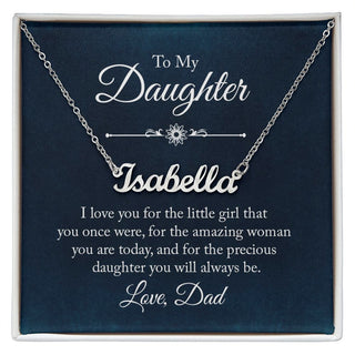 To My Daughter - Personalized Name Necklace - Elfinna 