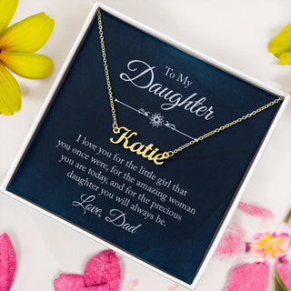 To My Daughter - Personalized Name Necklace - Elfinna 