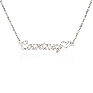 Name Necklace + Heart - Elfinna 