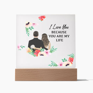 I Love You | Square Acrylic Plaque - Elfinna 