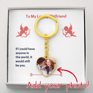 To My Lovely Girlfriend | Photo Heart Keychain - Elfinna 